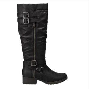 Black SO Knee High Wide Calf Boots.